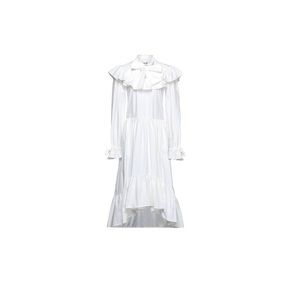 MSGM White Midi Ruffle Dress US 4 or IT 40